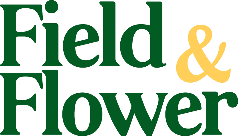 field and flower logo