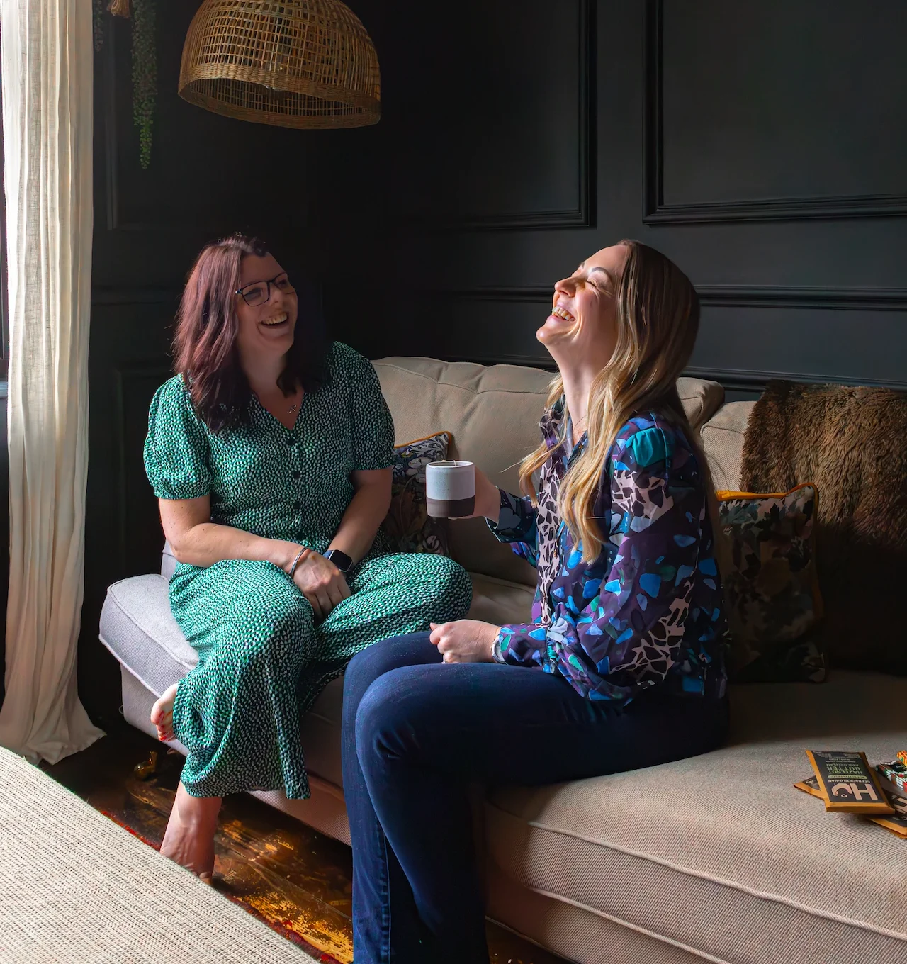 holly and natalie having a good chat