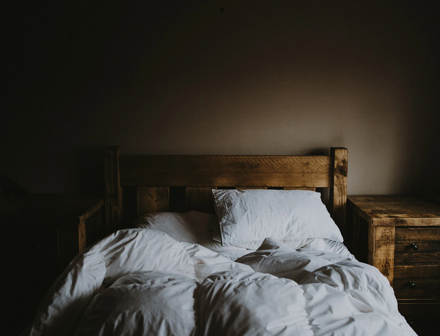 person sleeping in a bed