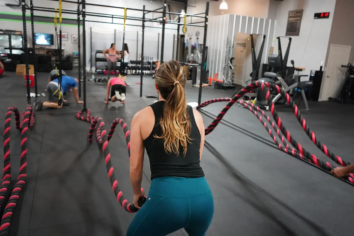 woman working out in the gym